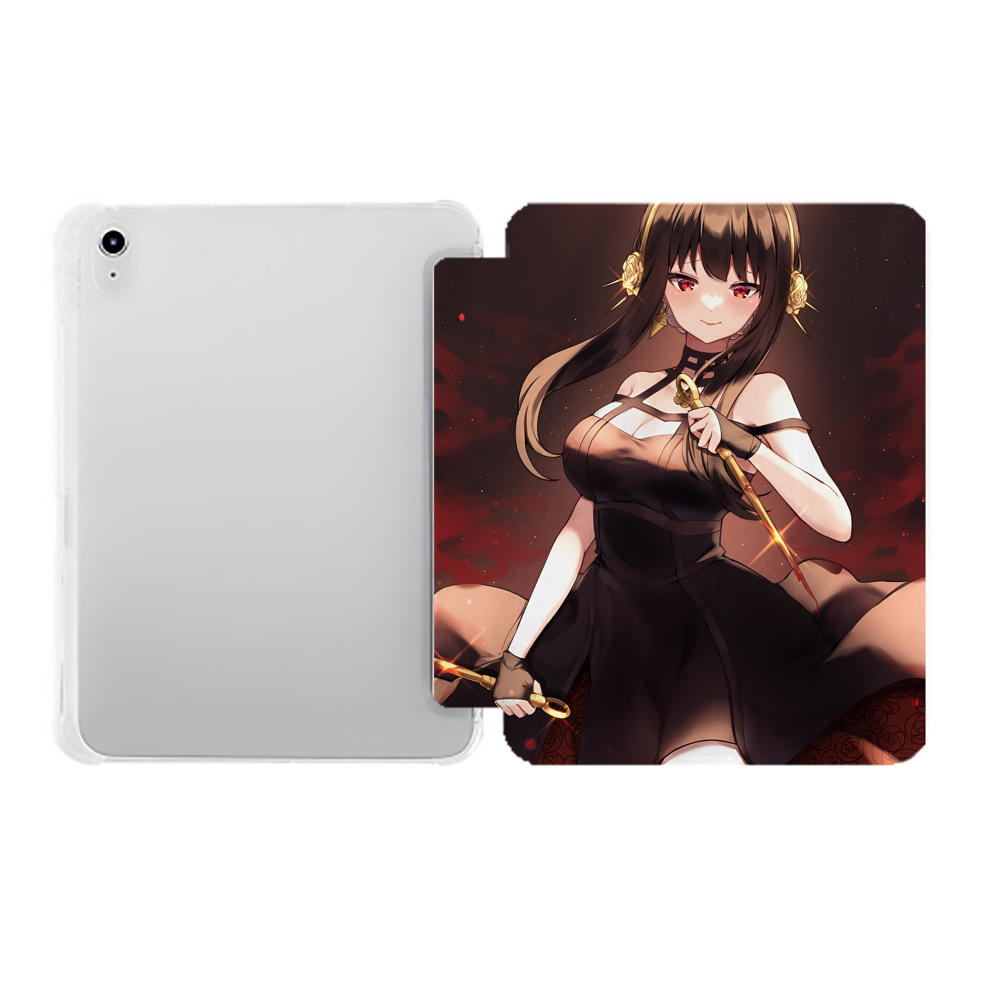 （画像用） SPY×FAMILY间谍家家酒 IPad ケース ペン収納付き 三つ折りスタンド PUレザー×シリコン 対応機種9.5/10.5/10.9インチ